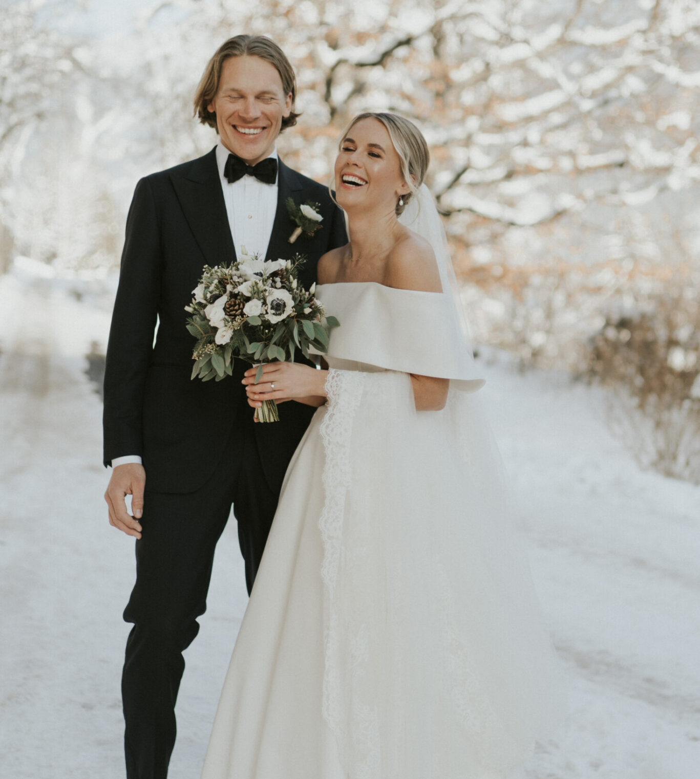 event management of a wedding couple in chamonix