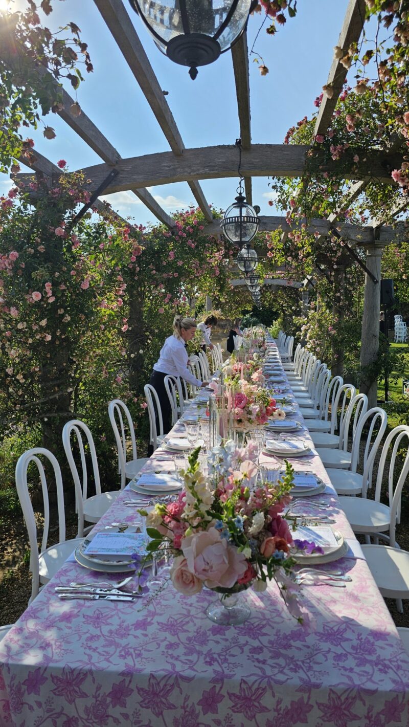 Luxury wedding catering set up Euridge Manor