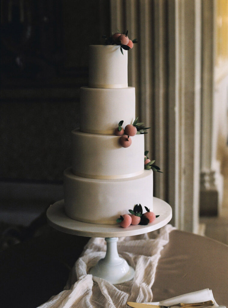Luxury wedding catering four tier cake