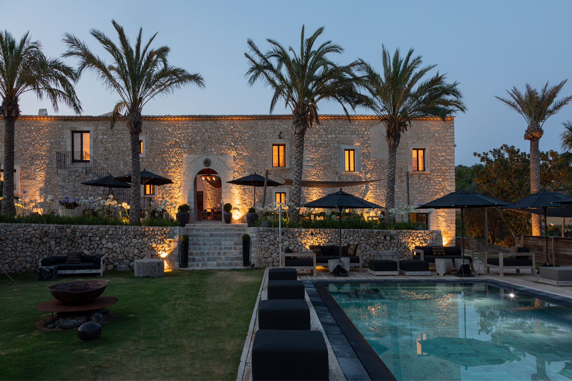 evening pool son fuster mallorca villa