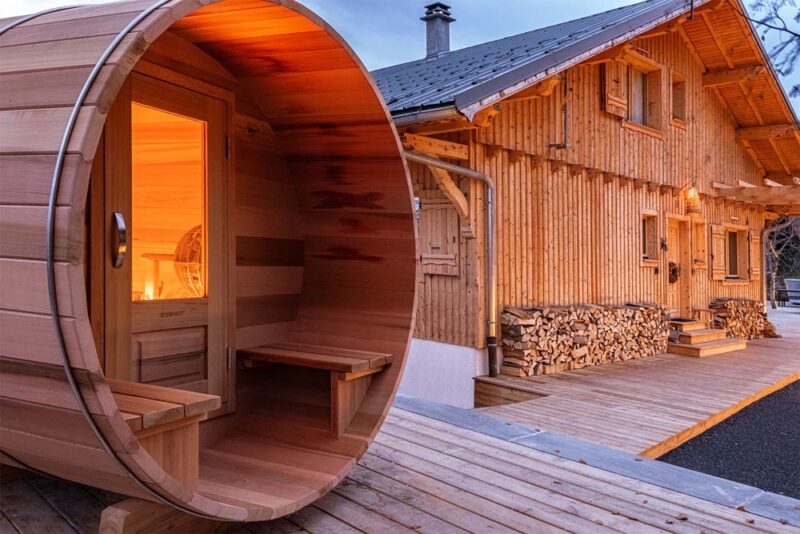 Spa privatif chalet Sauna – Facade