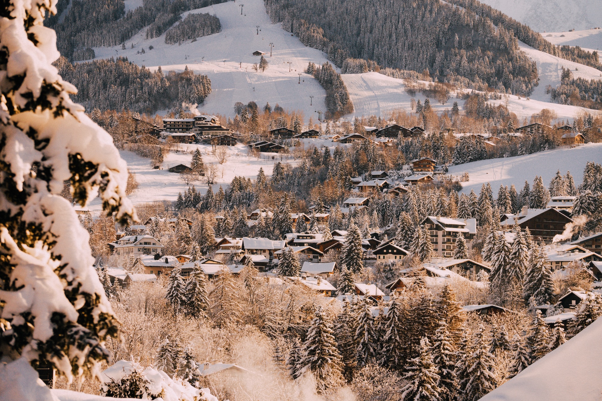 Megeve in winter catered ski chalets
