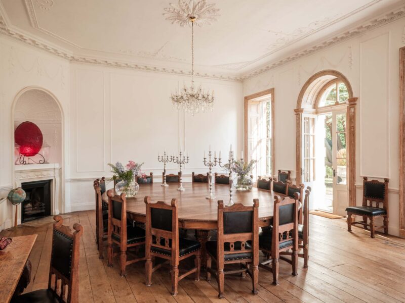Dining table in large Berkshire luxury mansion